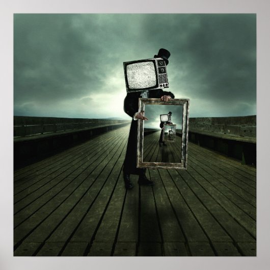 レトロなテレビマン ポスター (正面)