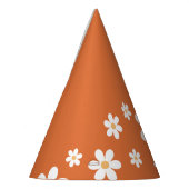 レトロなデイジーボホ燃えオレンジパーティーハット パーティーハット (左)