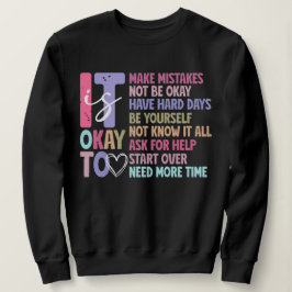 レトロなデザインのメンタルヘルスケアスウェットシャツ "It's Okay" スウェットシャツ