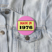 レトロなデザインの50歳の誕生日バッジ 1976 缶バッジ (インサイチュ)