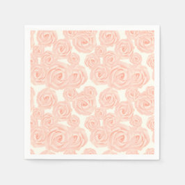 レトロなデザートナプキン　パイピングされた霜飾りのバラ スタンダードカクテルナプキン