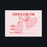 レトロなデートナイト＆アドバイストゥザブライドカード アドバイスカード<br><div class="desc">このピンクと赤のDate Night＆Advice to the Brideカードで、あなたの結婚式をレトロな雰囲気で盛り上げましょう。片面は、ゲストが新婦に心からのアドバイスを共有するよう促し、裏面は楽しく創造的なデートナイトのアイデアに最適です。愛、笑い、思い出を捉えたスタイリッシュでインタラクティブな記念品で、新婦が大切にするでしょう。</div>