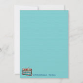 レトロなトナカイのクリスマスパーティー招待状 招待状 (裏面)