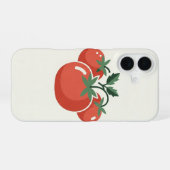 レトロなトマトのイラスト iPhone 16ケース (裏面横)