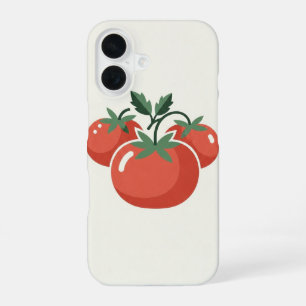 レトロなトマトのイラスト iPhone 16ケース
