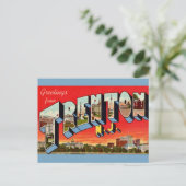 レトロなトレントン ニュージャージー州 ポストカード (スタンド正面)