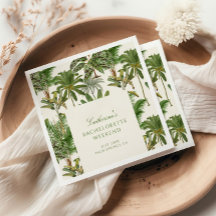 レトロなトロピカルパームツリー　バチェロレッテ歓迎