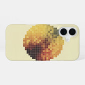 レトロなドット絵の円 iPhone 16ケース (裏面横)