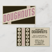 レトロなドーナツの顧客ロイヤリティ ロイヤリティカード (正面/裏面)