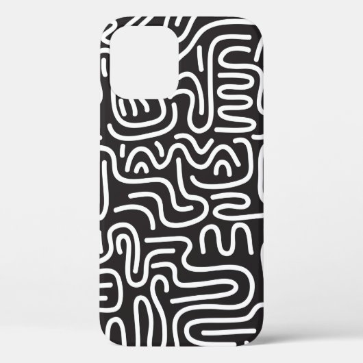 レトロなドールの波線を使用したシームレスなパターン Case-Mate iPhoneケース (裏面)