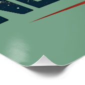 レトロなニューヨークシティのスカイラインと自由の女神 ポスター (コーナー)