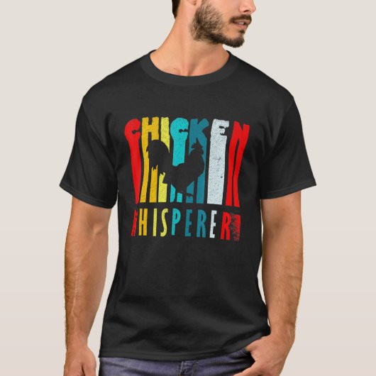 レトロなニワトリとの絆 ニワトリ農家 Tシャツ (正面)