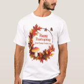 レトロなハッピー・サンクスギビング Tシャツ (正面)