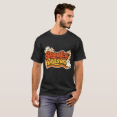 レトロなハロウィンの幽霊ロゴ Tシャツ (正面フル)