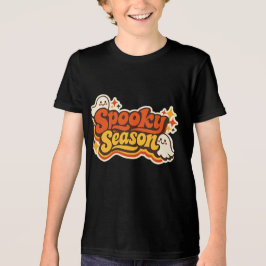 レトロなハロウィン ロゴ スプーキー シーズン ゴースト トライブレンドTシャツ