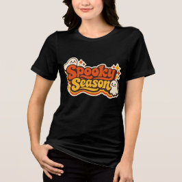 レトロなハロウィン ロゴ スプーキー シーズン トライブレンドTシャツ