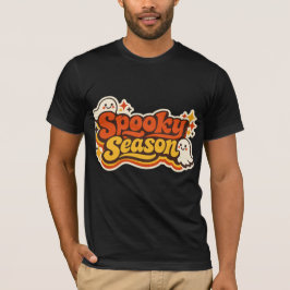 レトロなハロウィン ロゴ スプーキー シーズン Tシャツ
