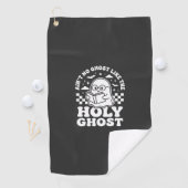 レトロなハロウィーンの幽霊デザイン Holy Ghost_1 ゴルフタオル (インサイチュ)