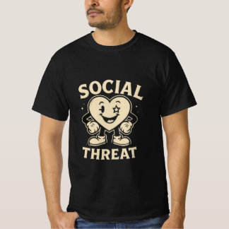 レトロなハート型のクールなメンズTシャツ Tシャツ