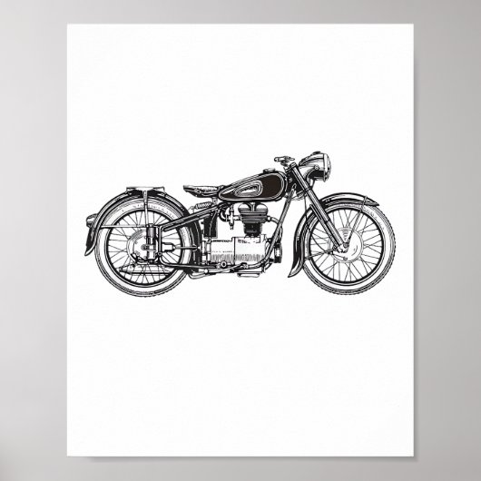 レトロなバイク _ 私のバイク大好き ポスター (正面)