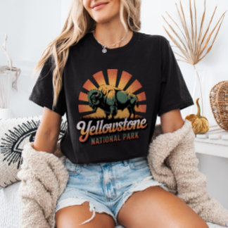 レトロなバイソン ヨセミテ国立公園 Tシャツ