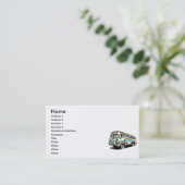 レトロなバスのモーターコーチ 名刺 (スタンド正面)