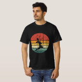 レトロなバドミントン選手 Tシャツ (正面フル)