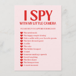 レトロなバレンタインのウェディングフォトゲーム I Spy エンクロージャーカード