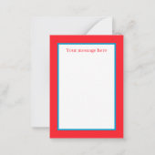 レトロなバレンタインの猫にメッセージを追加 ノートカード (裏面)