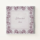 レトロなバロックグランジスタイルの枠。文字。 ノートブック (裏面)