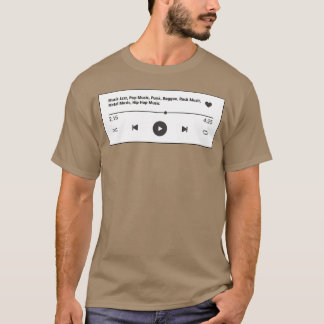 レトロなバンドプレイヤー女子への音楽ギフト Tシャツ