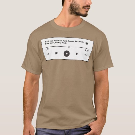 レトロなバンドプレイヤー女子への音楽ギフト Tシャツ (正面)