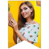 レトロなパイナップル ピックルボール ブライダルシャワー フォト バンティングフラッグ (第2の旗)