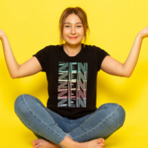 レトロなパステルZENグラデカラフルィエントヨガブラック