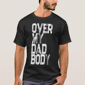 レトロなパパボディパロディTシャツ 面白いお父さんジョーク Tシャツ