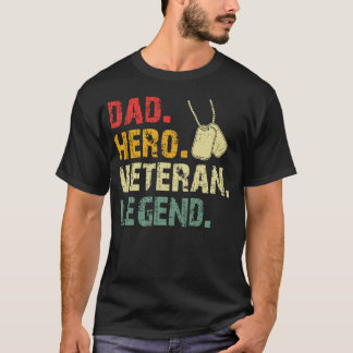 レトロなパパ ヒーロー ベテラン レジェンド 軍人 父の日ギフト Tシャツ