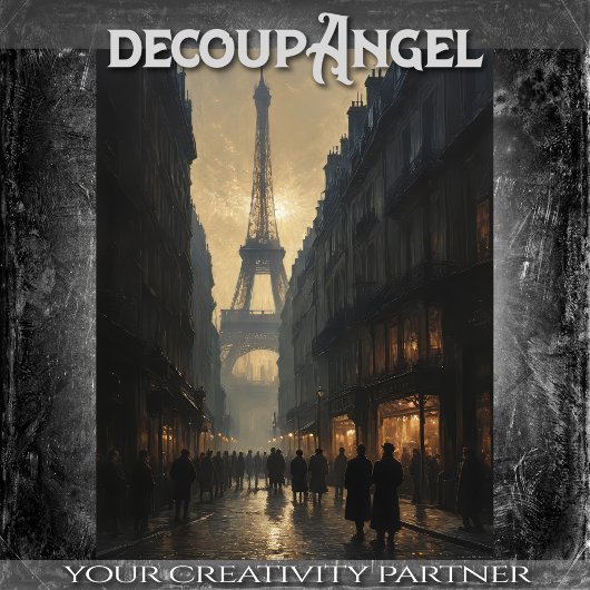 レトロなパリの散歩#2 - Decompage - 薄葉紙