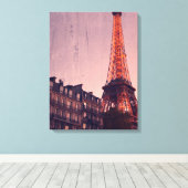 レトロなパリ - いつだって素敵なアイデア - キャンバスプリント (インサイチュ (ウッドフロア))