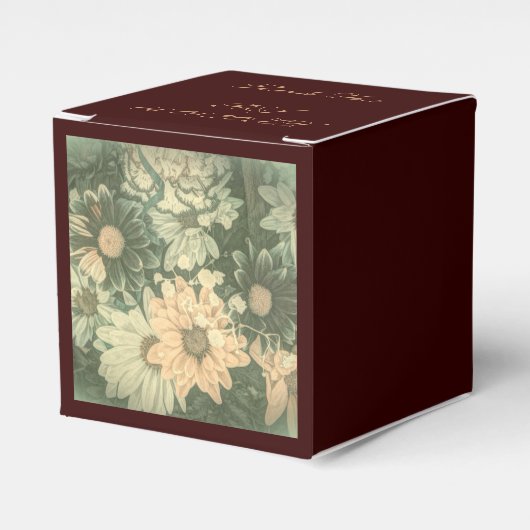 レトロなヒッピー・ボヘミアの夏結婚デイジー フェイバーボックス (正面サイド)