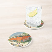 レトロなビジネス、50年代のファミリーレストランダイナー コースター (側面)