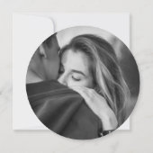 レトロなビニールレコードの写真を使った結婚式 セーブザデート (裏面)