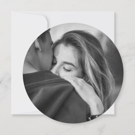 レトロなビニールレコードの写真を使った結婚式 セーブザデート (裏面)