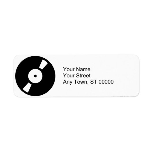 レトロなビニールレコード ラベル (正面)