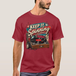 レトロなビニールレコード・レコードプレーヤーTシャツ Tシャツ