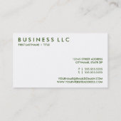 レトロなビリヤード 名刺 (裏面)