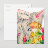 レトロなビンテージのイースターの子供の休暇のポストカード シーズンポストカード (正面/裏面)