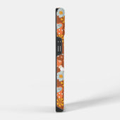 レトロなビンテージのキノコの花柄 iPhoneケース (右側面)