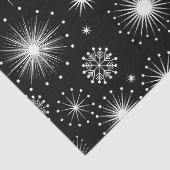 レトロなビンテージのクリスマスの星と雪の結晶 薄葉紙 (詳細)