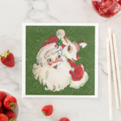 レトロなビンテージクリスマスサンタとトナカイパーティー (インサイチュ)