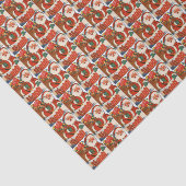 レトロなビンテージクリスマスサンタタイル  薄葉紙 (詳細)